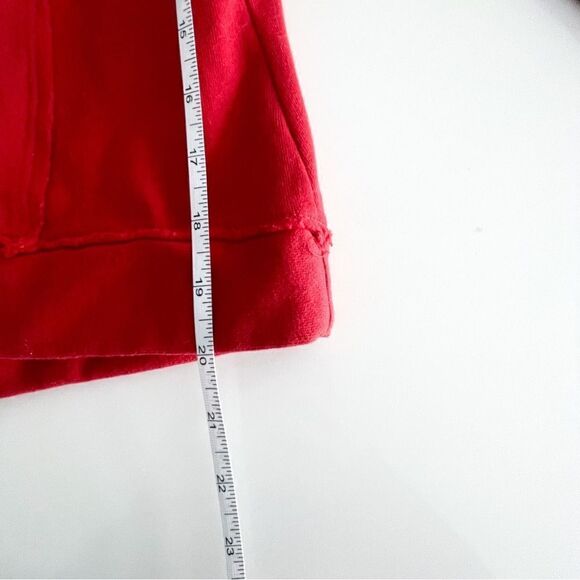 Sandwich Knit Blazer Buckle Red Raw Edges Elbow Patches Women's S Cardigan - Picture 7 of 8